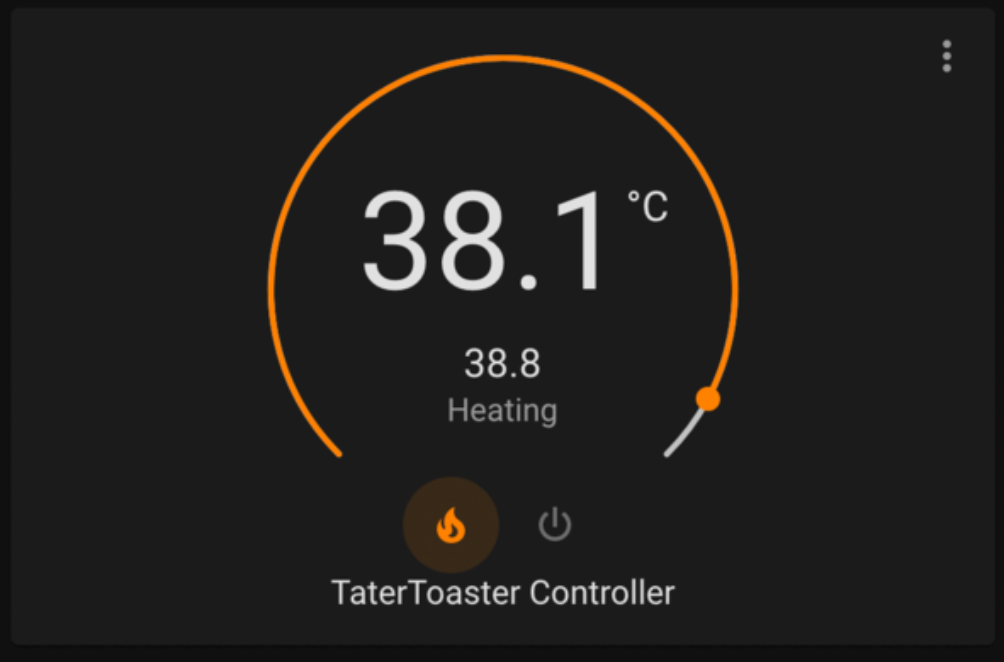 Home Assistant widget for the TaterToaster.