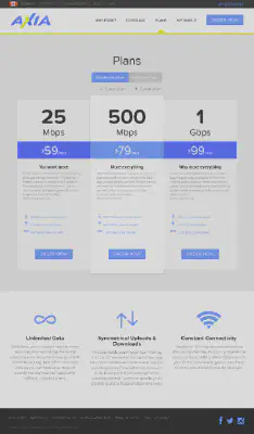 Unlimited data transfer, no usage based billing, no 'up to' speeds.